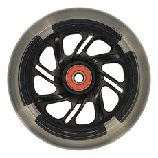 21st 컬러플 착탈식 킥보드 교체용 앞바퀴 A-1형, 검정(휠) + 투명(우레탄 바퀴), 1개