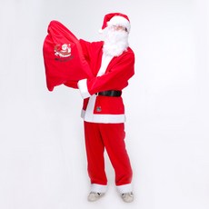 男款高級聖誕老人服 7件組
