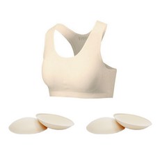 솔레일 여아용 패드 분리형 학생 브라 Y타입 브라 + 브라패드 4p