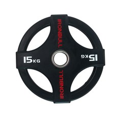 아이언불 4그립 바벨 원판 15kg, 1개, 블랙