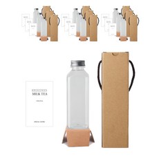 Square Dutch Pet 500 500ml + Alu 銀帽 + 貼紙 N1S 套組, 10組