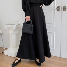 Borimom 抓皺開衩傘襬孕婦長裙 Y028