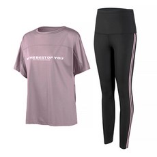 마켓에이 여성용 베스트 통기성 헬스복 2종 세트