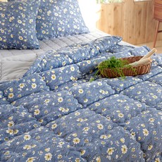 LaMonte 浪漫花朵超細纖維薄被, 寶石藍