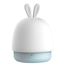 E.B. MADE 萌萌兔觸控LED矽膠陪伴小夜燈 12.5*8.5cm, 粉藍色