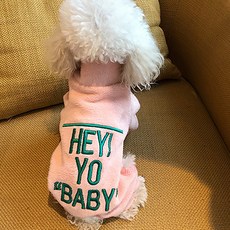 반려동물 보돌보돌 갬성 하이넥 레터링 올인원, 핑크, 1개