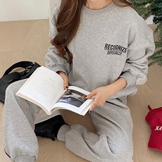 Planday 女式寬鬆運動衫 + 繩索慢跑褲套裝