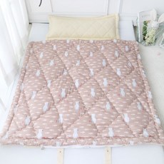 BEAUTE HOUSE 四季60支棉緞面午睡毯, 小熊款 玫瑰金