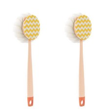 Allum 雙面身體刷 T, 2個, 粉紅色, 1入