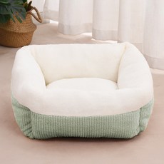 PASTEL PET 寵物彩色羅紋溫暖超細纖維坐墊, 綠色, 1個