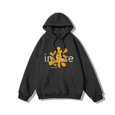 AOULS 남성용 심플 스포티 레터링 후드티 W6210