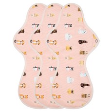 WIZLLY 粉色小狗布衛生棉, 1件, 3個, 巨石