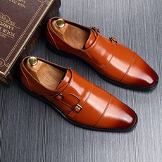 ARTCOM 男士雙扣帶彩色時尚皮鞋 Fa0078