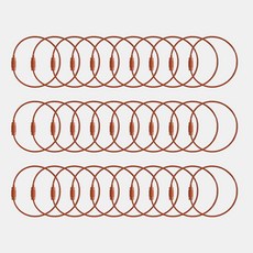 彩色鋼索鑰匙圈, 30個, 棕色