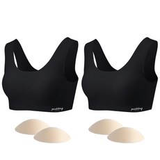 puddingunderwear 青少年內衣 2件 + 替換用胸墊 4件