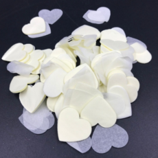 Starium 生日派對婚禮紙質愛心碎花套組, 5套, 白色