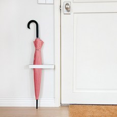 무타공 접착식 우산거치대, 1개, 화이트