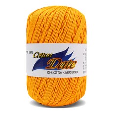 Knitt Cotton Date 線 75g, 968 深黃色, 1個