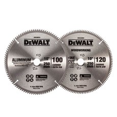 DEWALT 得偉 DWA30010 Dewalt 鋁圓鋸片+250mm DWA30004 木材套組, 1套