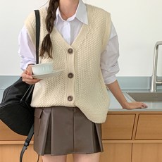 봉봉스토리 계절이 느껴져 임산부 니트 조끼