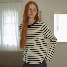 yuppe 女款 TUCKED STRIPE T恤