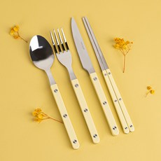 티니블랑 레브 1인 한식 커트러리 풀세트, 라임, 1세트, 디너스푼 + 디너포크 + 디너나이프 + 젓가락