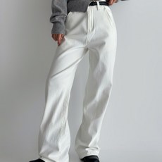 Lalaon 女款彈力蜜桃絨內鬆緊帶寬版長褲 TSP2883