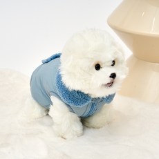 PETBONE 狗狗羊羔絨鋪棉外套, 1個, 藍色