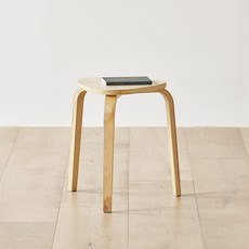 룸앤홈 페블 우드 스툴, 내추럴, 1개