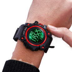 Soyo 商會 防水復古運動手錶, 紅色, 1個