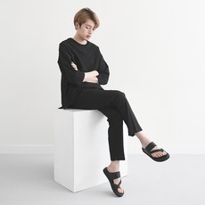 WE THE ROAD 素色交叉綁帶拖鞋 WTRD4107