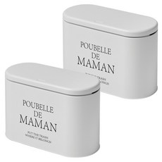 DALPAENGI LIVING 按壓式迷你垃圾桶 2L, 2個, 白色