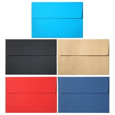 寬信封喜帖明信片信封 5種*20入組, 1組, 混色