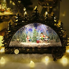 Curlie復古壁爐感性音樂盒, 混色