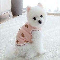 honeydog 小熊印花寵物背心 hdsv00329, 粉色的