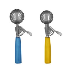ZEUS Kitchenware 冰淇淋勺 16號 + 20號 套組, 1套, 藍色, 黃色