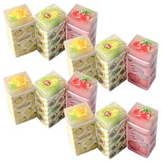 重點方形水果橡皮擦, 隨機出貨, 12個