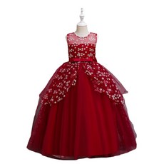 Bebe Mon故事女童款櫻花層次長洋裝