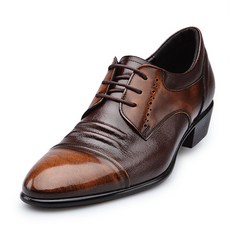 Bonin 天然牛皮 高筒直筒正裝鞋 6cm LC020DBR