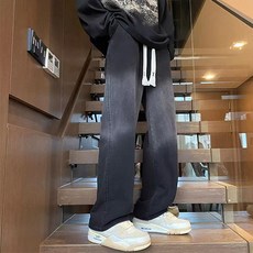 구디프 남성용 아메리칸 워싱 포인트 스트레이트 와이드 팬츠