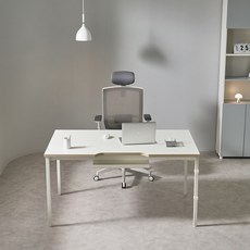 네스룸 SE0등급 코어 다용도 컴퓨터 책상 + 멀티탭트레이 + 멀티거치대 세트 방문설치, 화이트