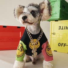 MING Pet Swag 美元針織 T恤, 灰色