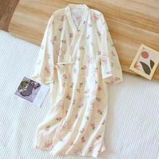 소니오 더블 거즈 큐트 슬림 샤워 가운 L, 타입 06, 1개