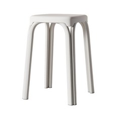 비올레따젬마 컬러풀 플라스틱 보조 스툴 29 x 33 x 48 cm, 화이트, 1개