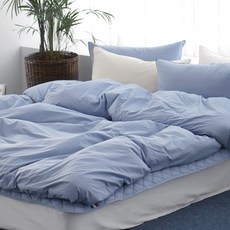 經典素色80支棉被套, 柔和的藍色