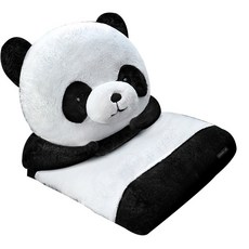 城市汽車人物坐墊坐墊套組超細纖維猴子, 1套, 防滑保暖, 熊貓款