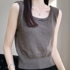 TheSirup 女性圓領基本款無袖針織衫