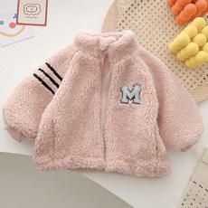 BEBENIZ 孩童款字母印花刷毛夾克