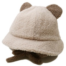 慕修 兒童毛絨動物漁夫帽