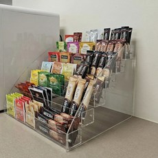 집사람 투명 계단식 진열대 6단, 1개